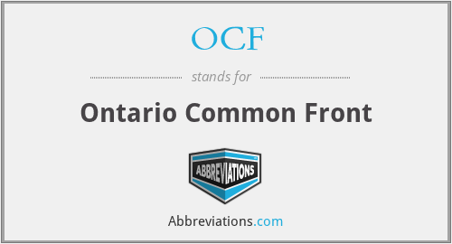 What does common front stand for?